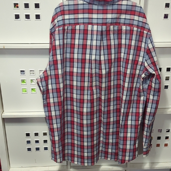 Simply Styled Red and Blue Plaid Casual Shirt - Picture 5 of 5